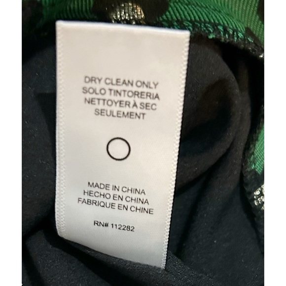 Anthropologie HD In Paris Green Black Gold Garden Glimmer Tiered Flower Skirt, 6 - Picture 13 of 15